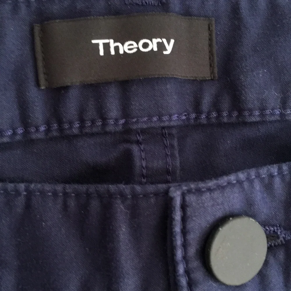 Theory navy blue EUC skinny straight leg denim  size 29